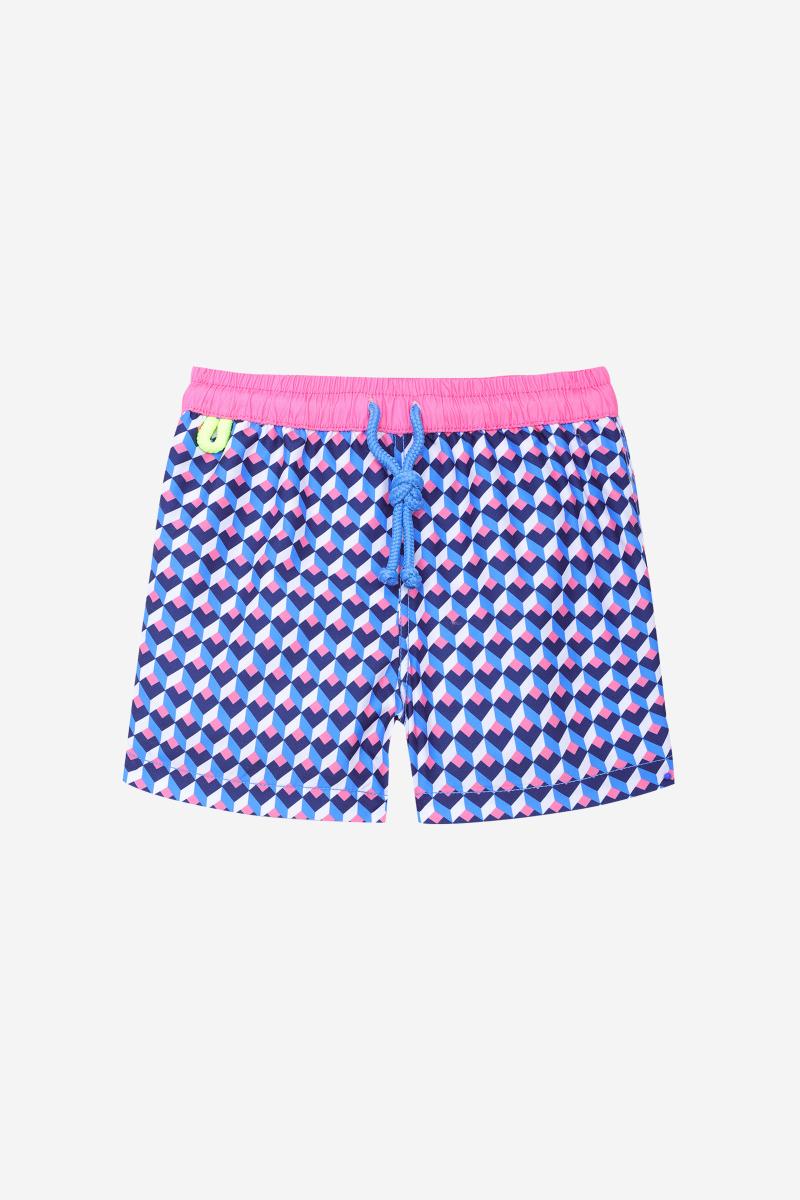 Gilis Short De Bain Meno - Sweet Rubik Ceinture élastiquée