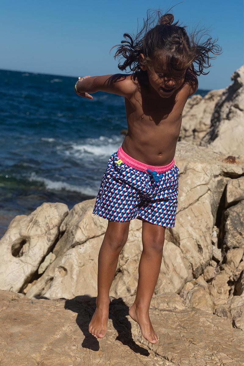 gilis Short de bain Meno - Sweet Rubik Ceinture élastiquée