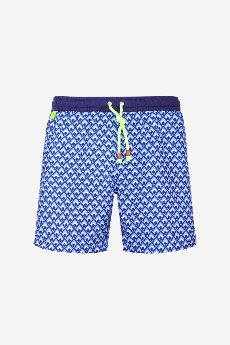 Gilis Short De Bain Trawangan - Blue Jaipur L' Iconique à Ceinture élastique
