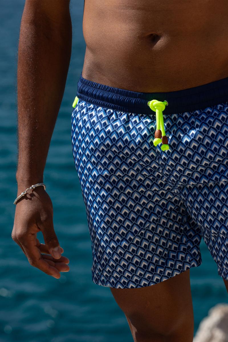 gilis Short de bain Trawangan - Blue Jaipur L' iconique à ceinture élastique