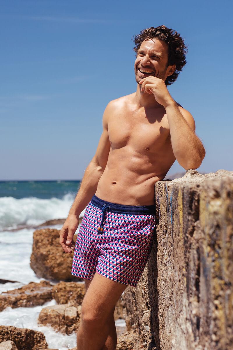 Gilis Short De Bain Trawangan - Candy Rubik L' Iconique à Ceinture élastique