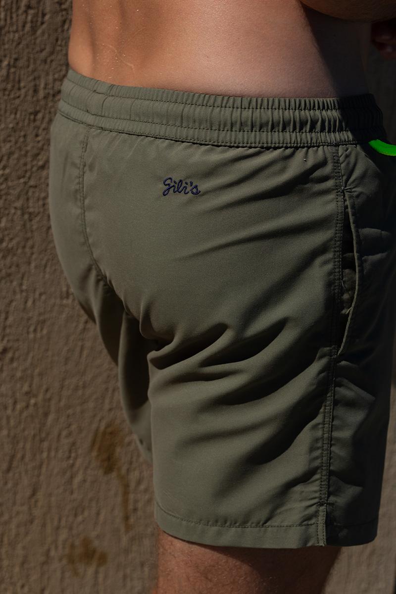 Gilis Short De Bain Trawangan - Deep Khaki L' Iconique à Ceinture élastique