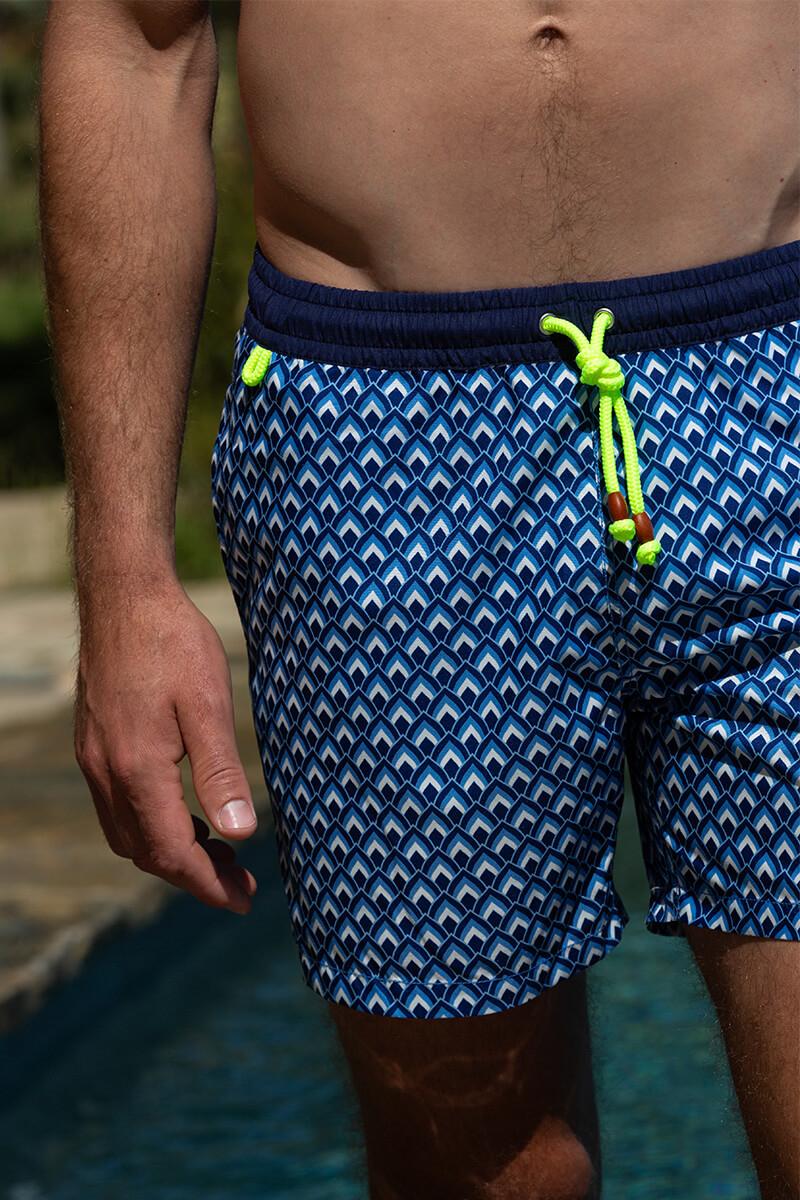 Gilis Short De Bain Trawangan Light - Blue Jaipur Le Déperlant à Ceinture élastique