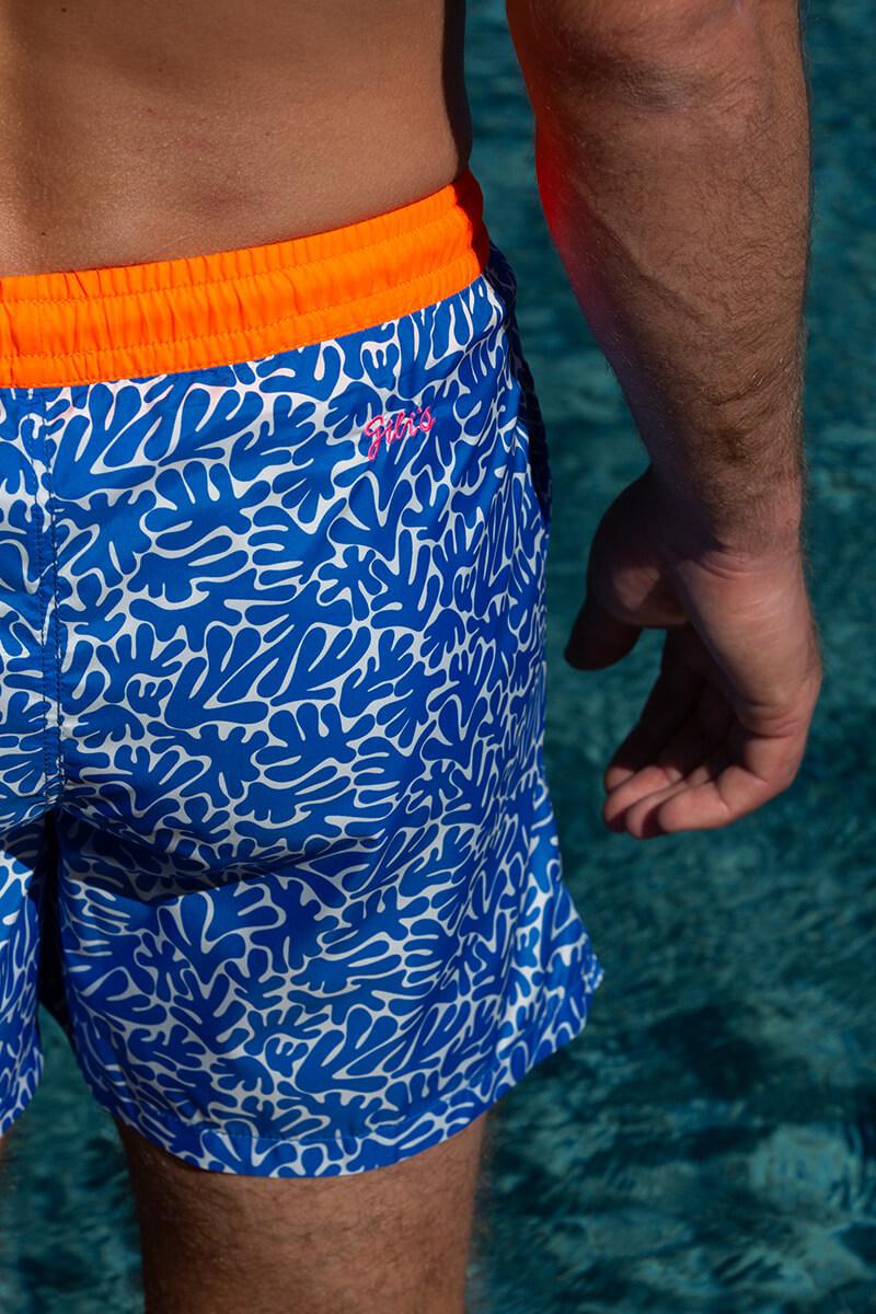 Gilis Short De Bain Trawangan Light - Blue Maupiti Le Déperlant à Ceinture élastique