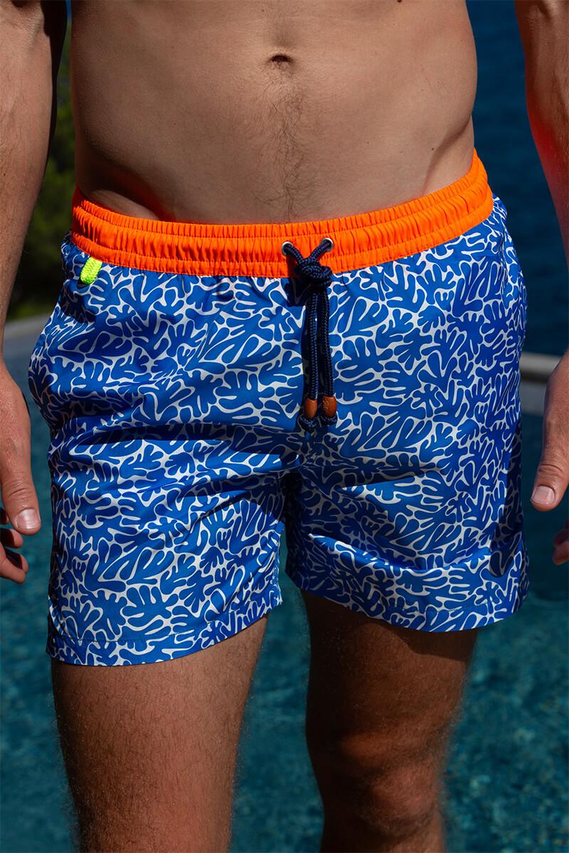 Gilis Short De Bain Trawangan Light - Blue Maupiti Le Déperlant à Ceinture élastique