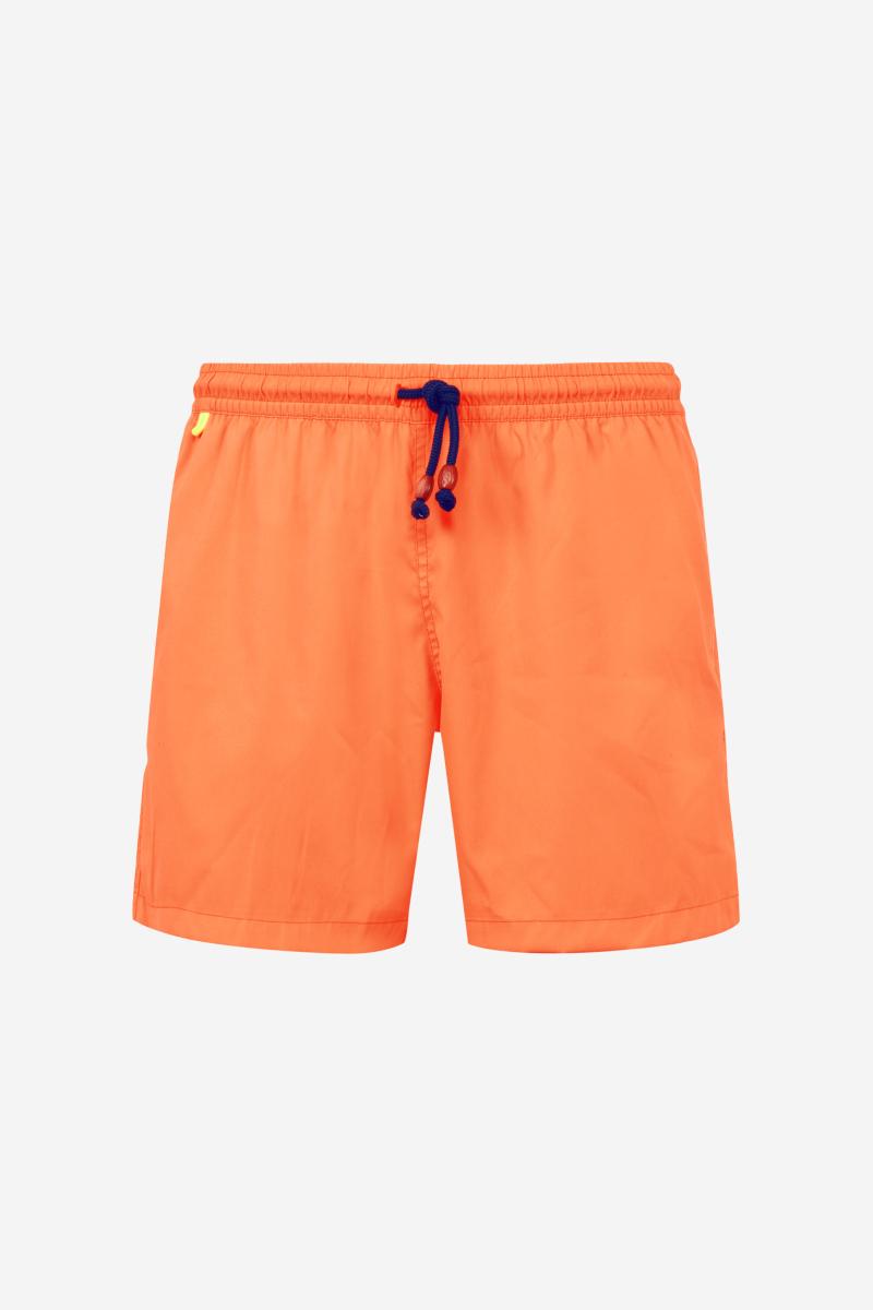 Gilis Short De Bain Trawangan - Orange Fluo L' Iconique à Ceinture élastique