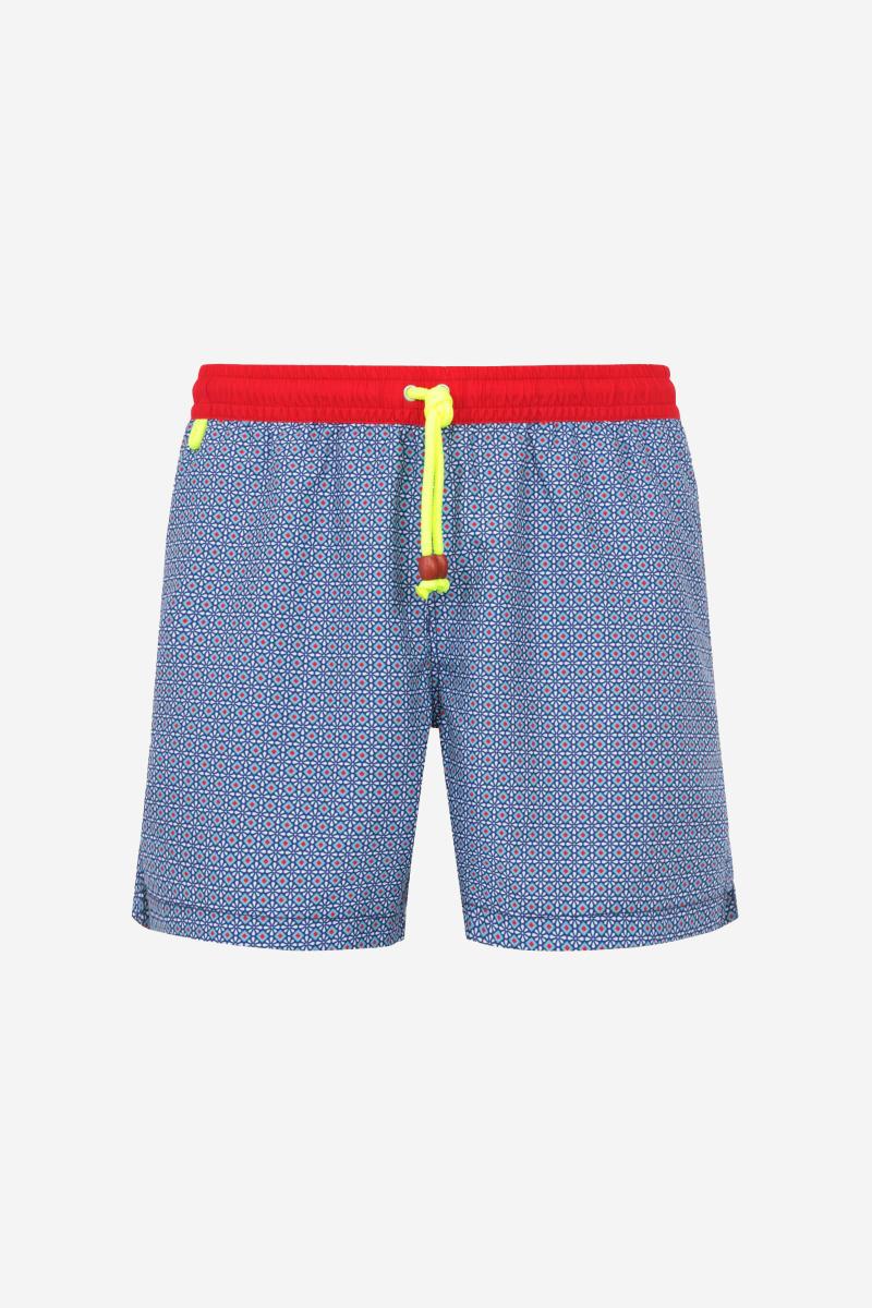 Gilis Short De Bain Trawangan - Original Azulejos L' Iconique à Ceinture élastique