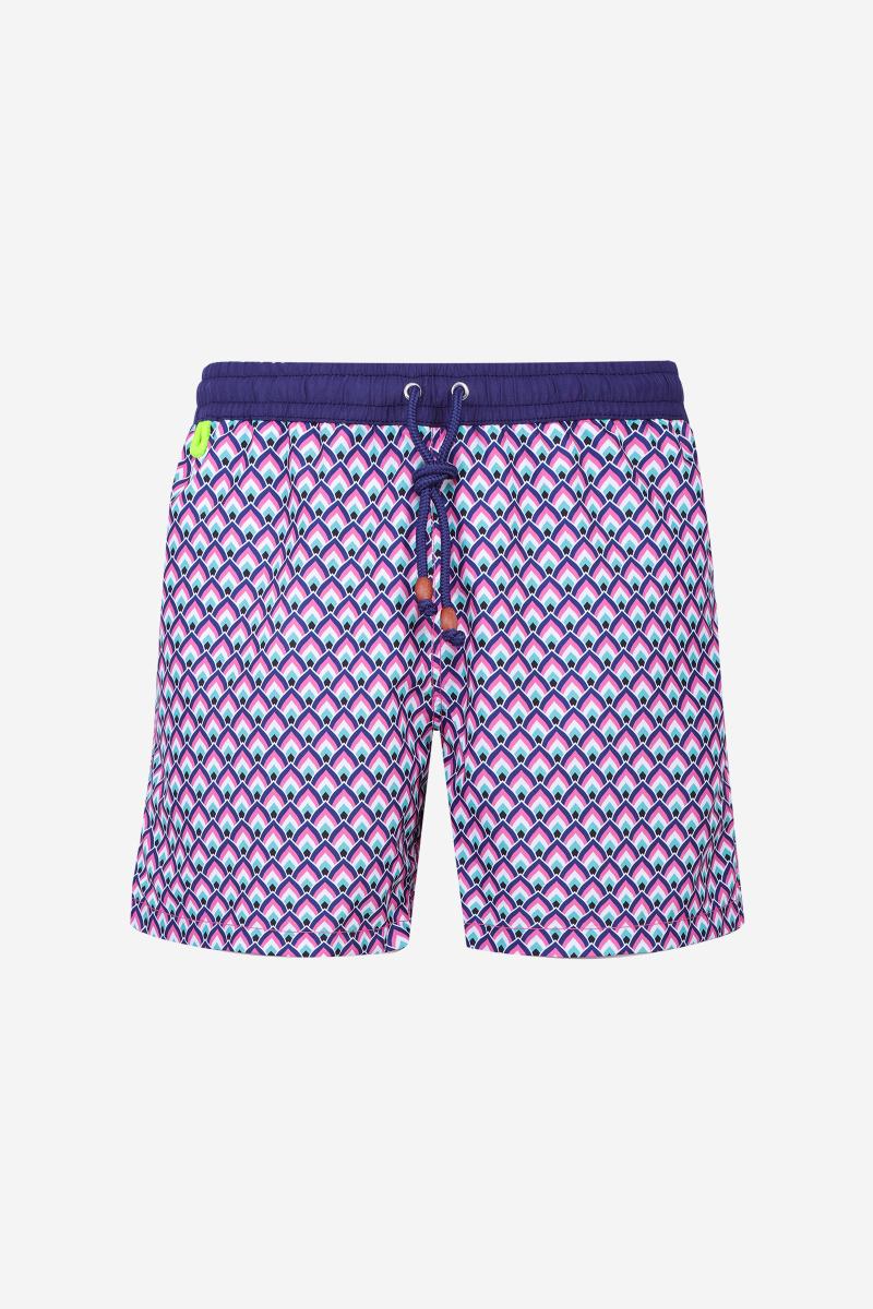 Gilis Short De Bain Trawangan - Pink Jaipur L' Iconique à Ceinture élastique