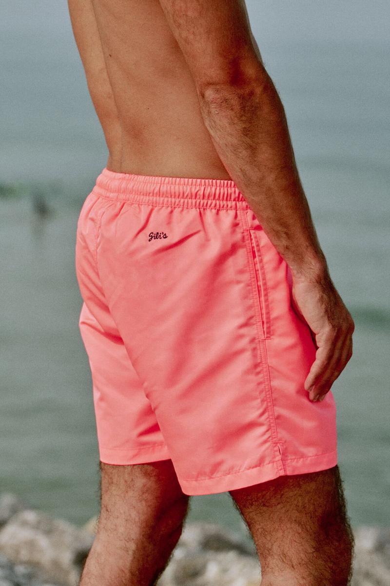 Gilis Short De Bain Trawangan - Rose Fluo L' Iconique à Ceinture élastique