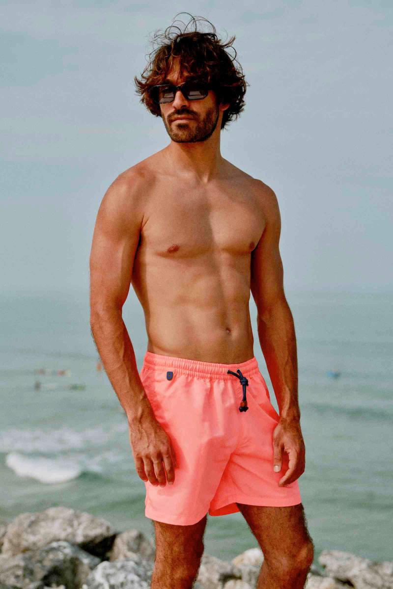 gilis Short de bain Trawangan - Rose Fluo L' iconique à ceinture élastique