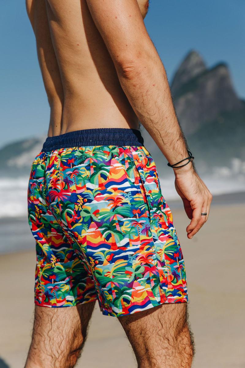 Gilis Short De Bain Trawangan - Salento By Marion Chesnais L' Iconique à Ceinture élastique