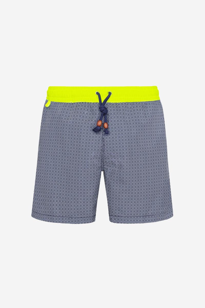 Gilis Short De Bain Trawangan - Sunny Azulejos L' Iconique à Ceinture élastique
