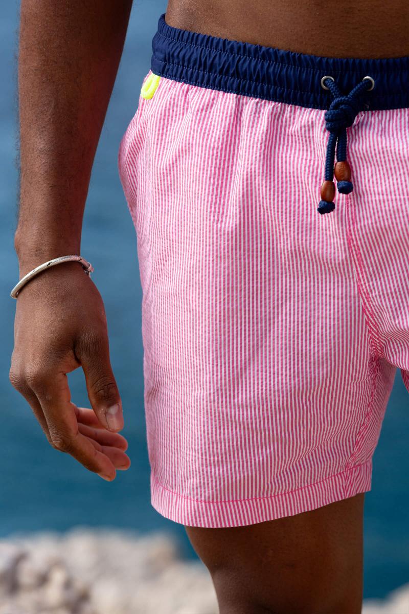 gilis Short de bain Trawangan - Sweet Seersucker L' iconique à ceinture élastique