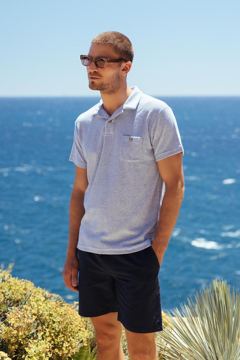 gilis Short Navy en coton et lin 80% coton et 20% lin gilis Short Navy en coton et lin 80% coton et 20% lin