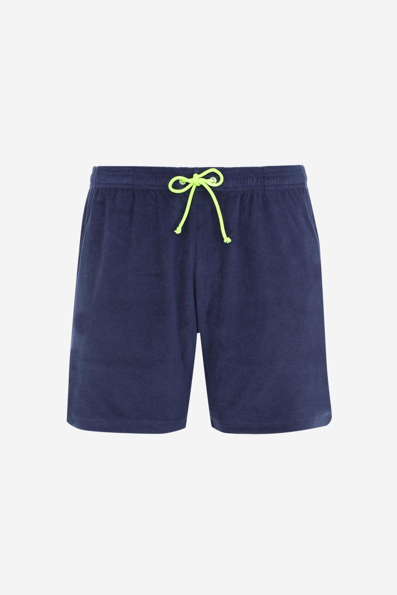 Gilis Short Navy En éponge En Coton Doux Et Absorbant Certifié OEKO-TEX