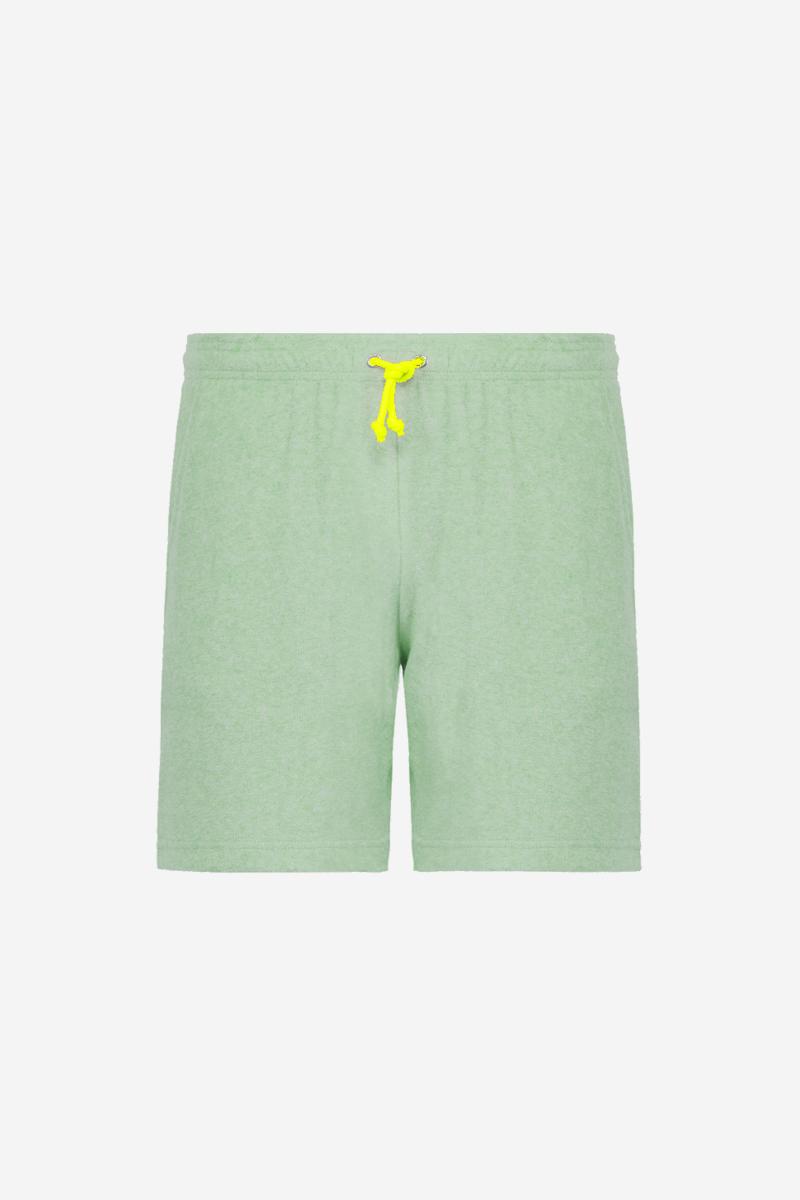 Gilis Short Vert Amande En éponge En Coton Doux Et Absorbant Certifié OEKO-TEX