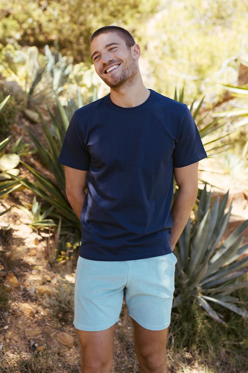 gilis Short Vert Amande en éponge En coton doux et absorbant certifié OEKO-TEX