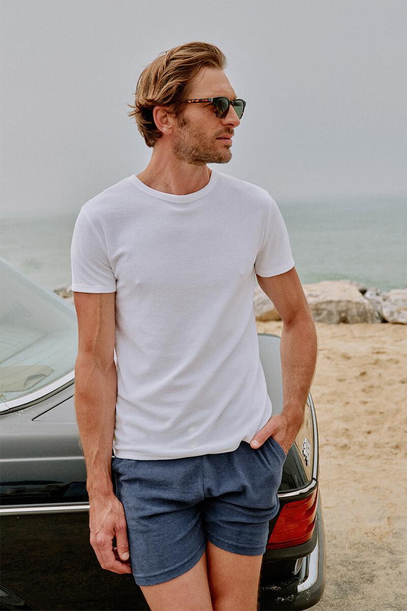 gilis T-shirt Blanc en éponge En coton doux et absorbant certifié OEKO-TEX