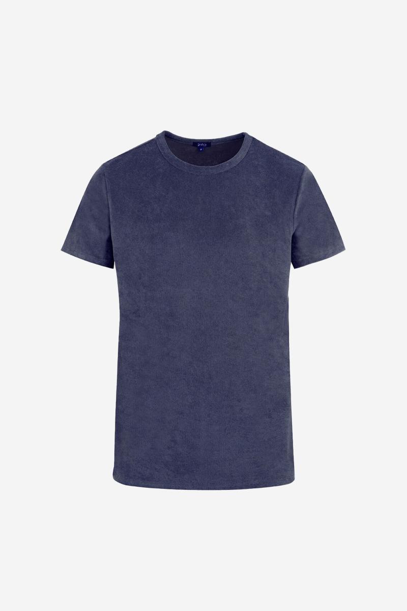 Gilis T-shirt Navy En éponge En Coton Doux Et Absorbant Certifié OEKO-TEX