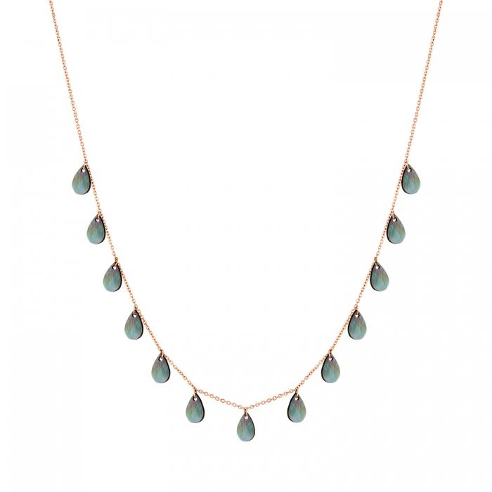 ginette ny 13 tiny bliss black MOP on chain