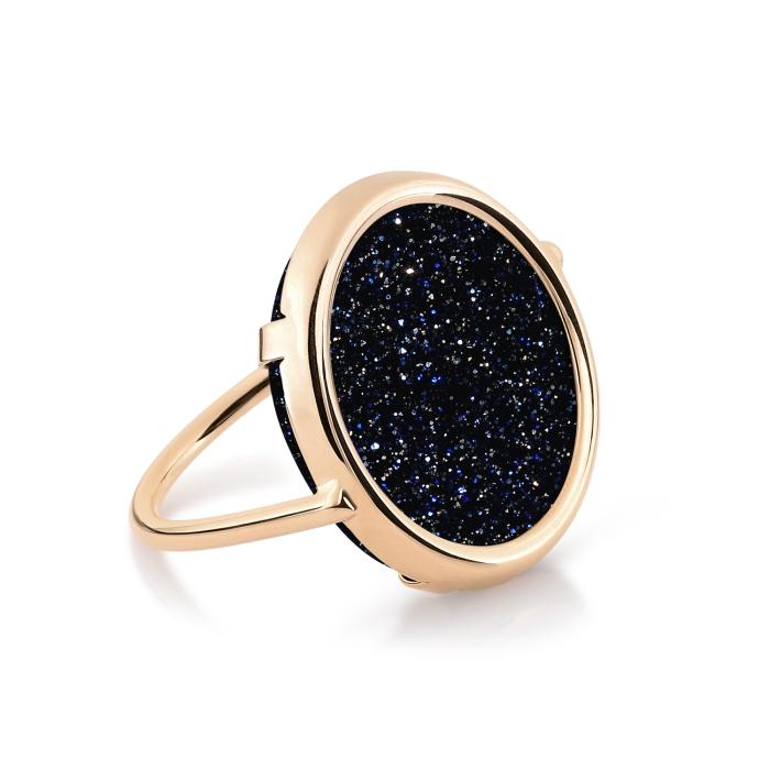 ginette ny ajna blue sandstone disc ring