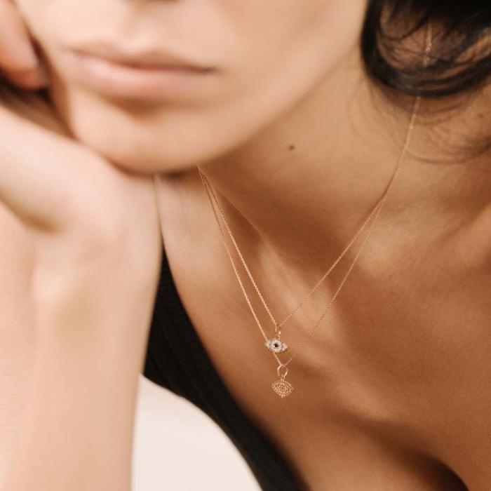 Ginette Ny Ajna Sapphire And Diamond Charm