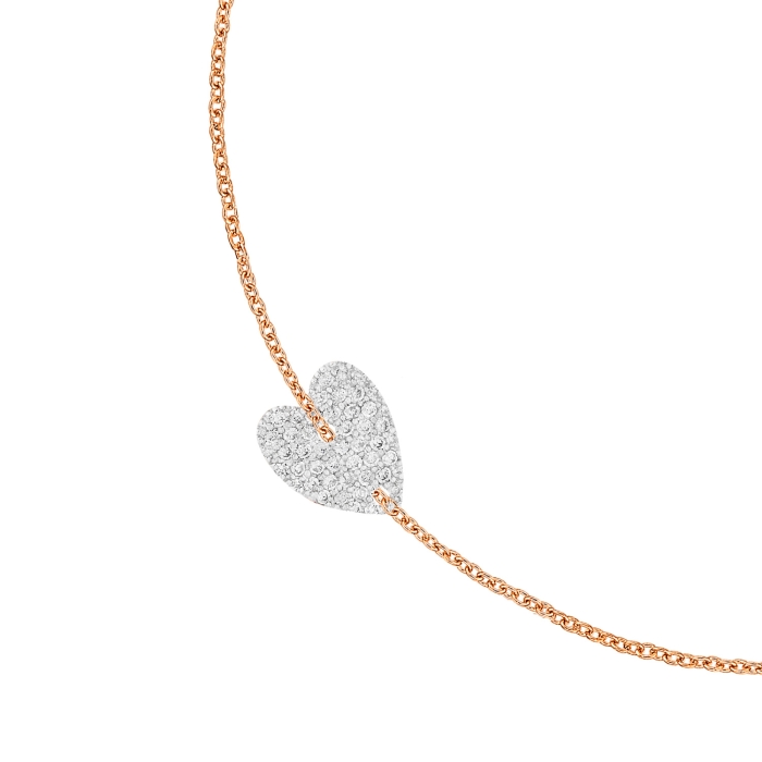 Ginette Ny Angele Mini Diamond Heart Bracelet