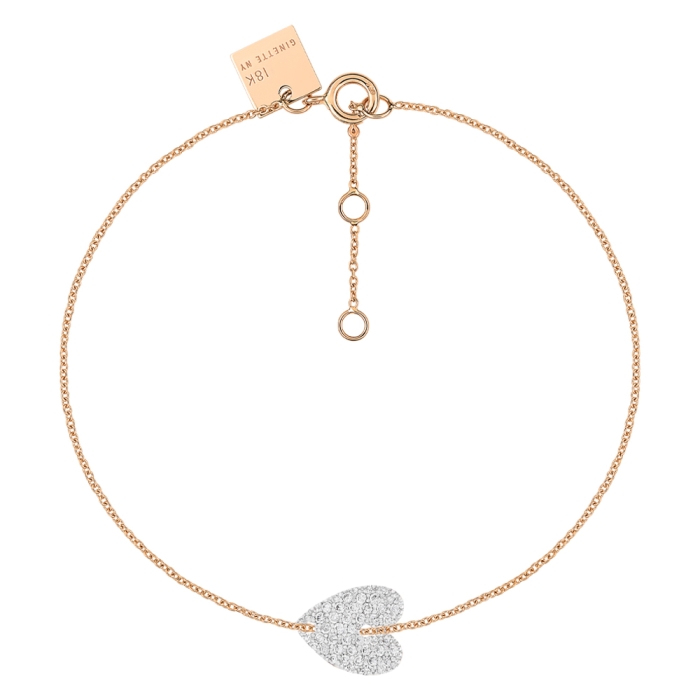 ginette ny angele mini diamond heart bracelet