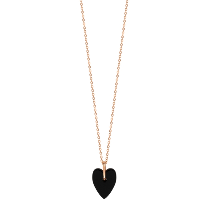 ginette ny angèle mini onyx heart on chain