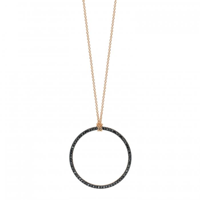 ginette ny baby black diamond circle on chain