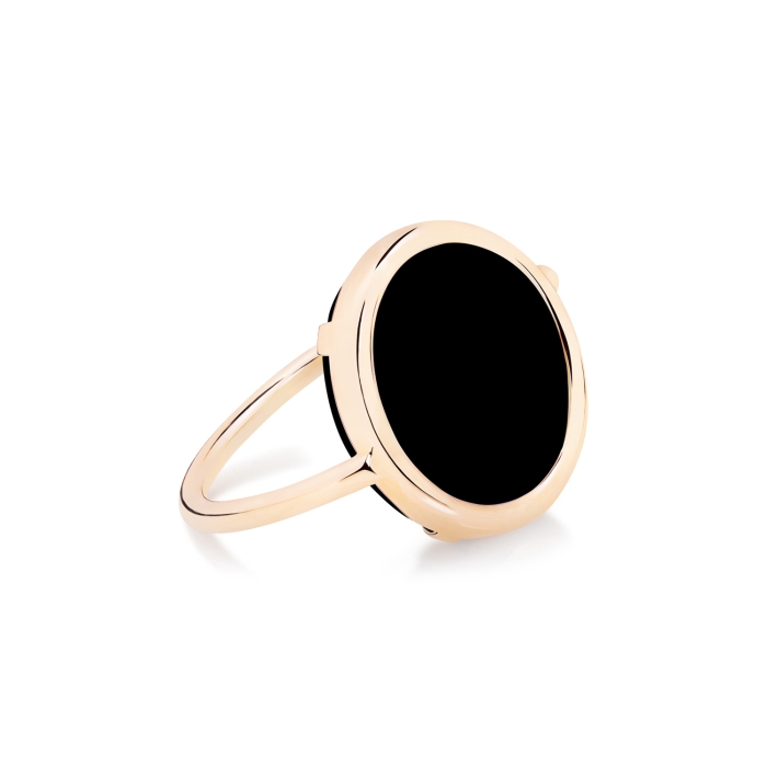 ginette ny baby black onyx disc ring