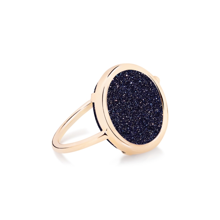 ginette ny baby blue sandstone disc ring