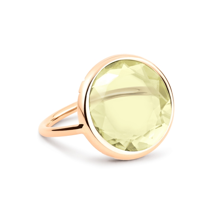 ginette ny Baby lemon quartz disc ring