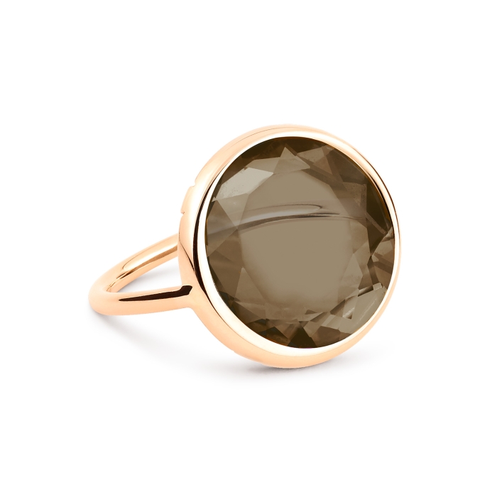ginette ny baby smoky quartz disc ring