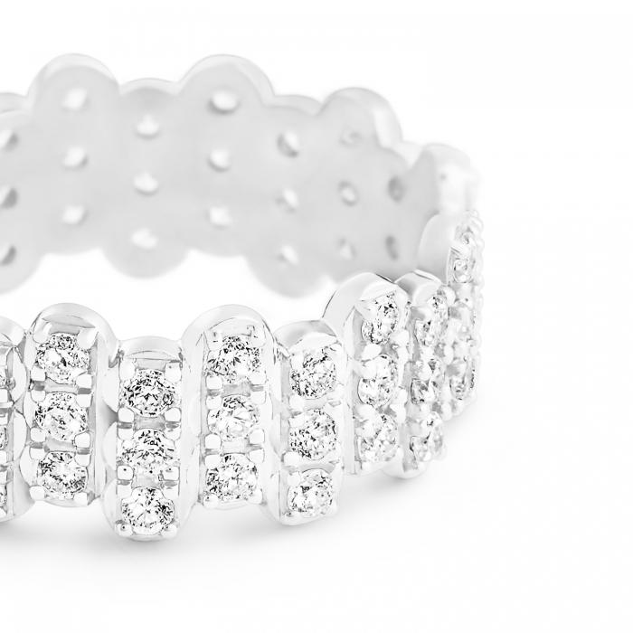 Ginette Ny Be Mine Diamond Strip White Large Band