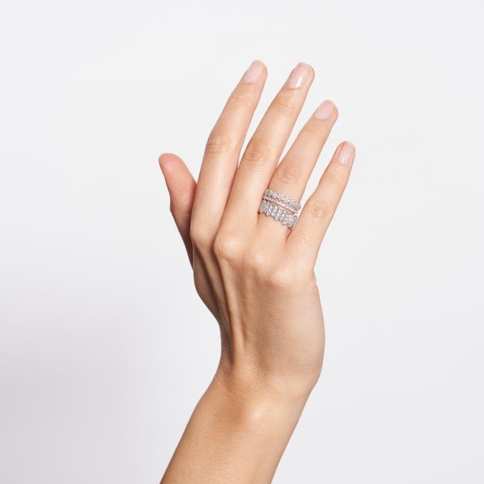 Ginette Ny Be Mine Diamond Strip White Large Band