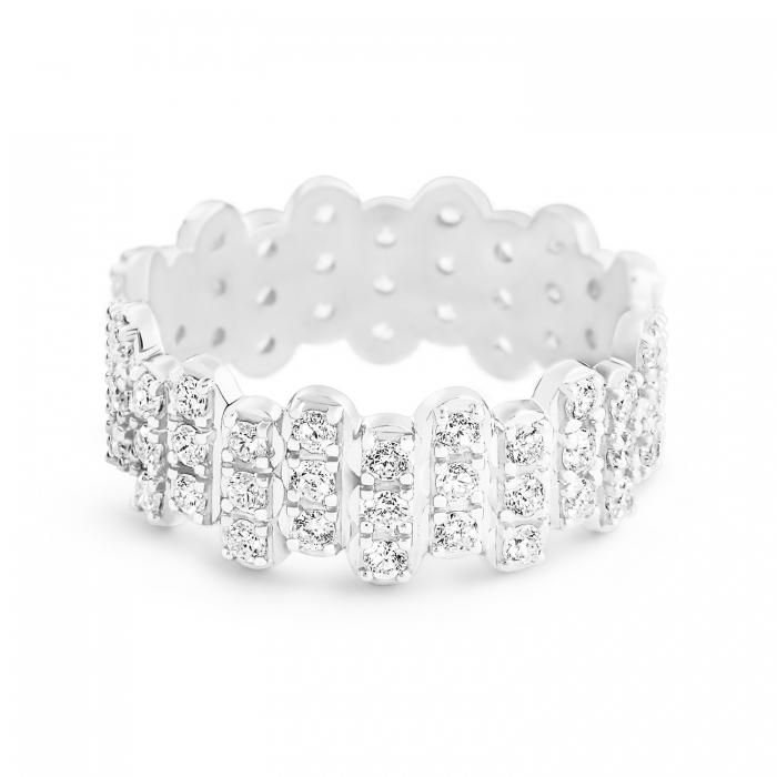 ginette ny be mine diamond strip white large band