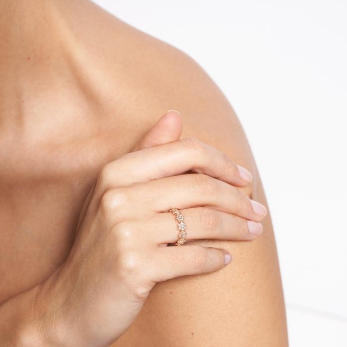 Ginette Ny Be Mine Lotus Mini Diamond Band