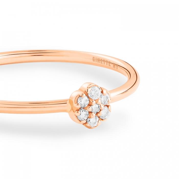 Ginette Ny Be Mine Lotus Mini Diamond Ring