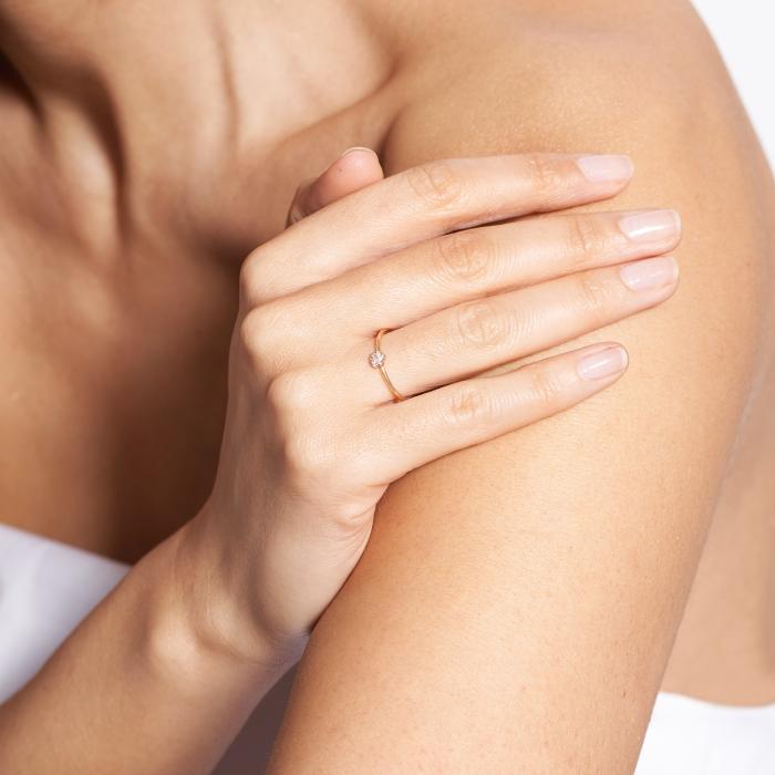 Ginette Ny Be Mine Lotus Mini Diamond Ring