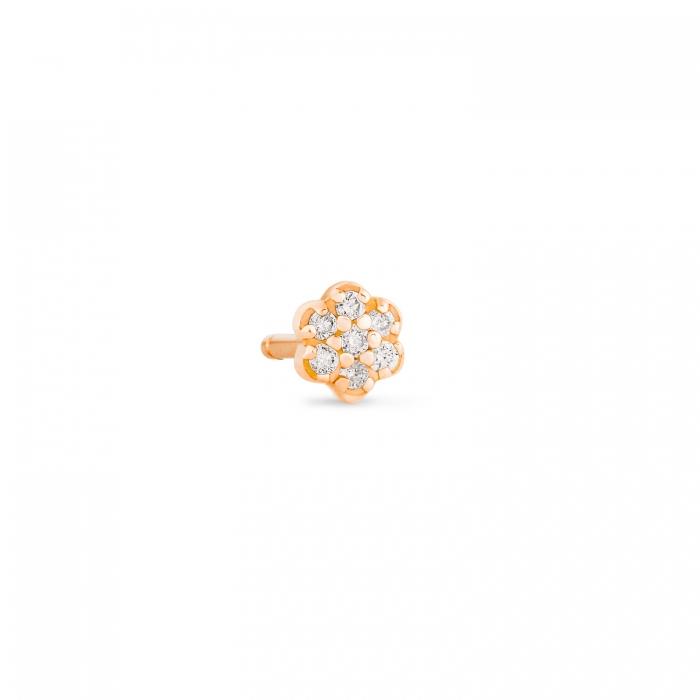 ginette ny be mine lotus solo mini diamond stud
