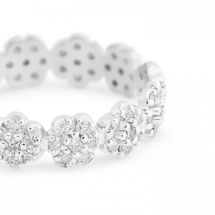 Ginette Ny Be Mine Lotus White Mini Diamond Band