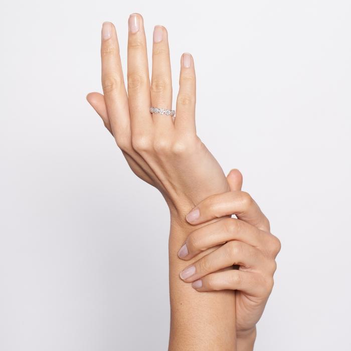 Ginette Ny Be Mine Lotus White Mini Diamond Band