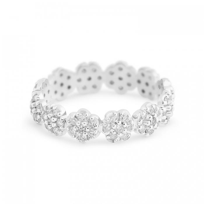 ginette ny be mine lotus white mini diamond band