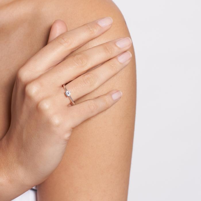 Ginette Ny Be Mine Maria White Engagement Ring