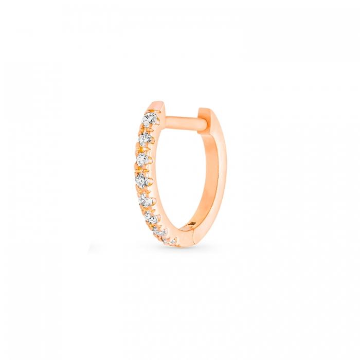 Ginette Ny Be Mine Solo White Diamond Hoop
