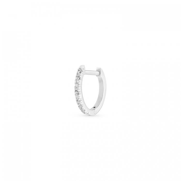 ginette ny be mine solo white diamond hoop