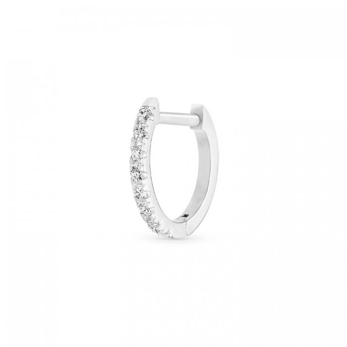 Ginette Ny Be Mine White Diamond Hoops