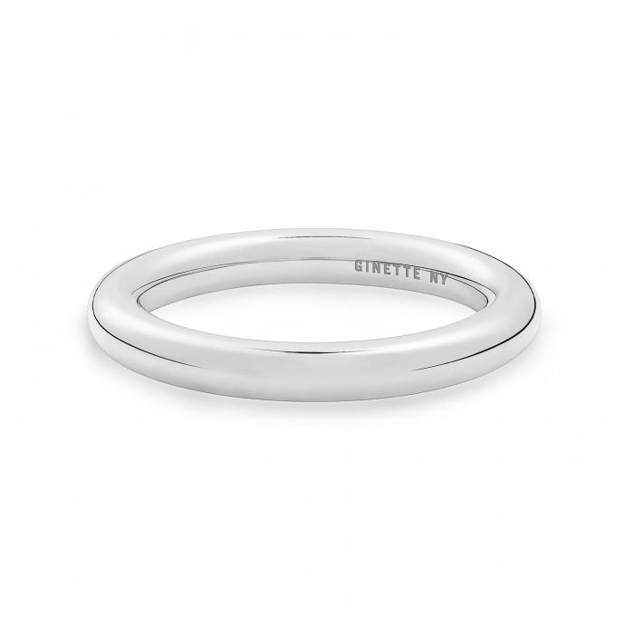 ginette ny be mine white domed band