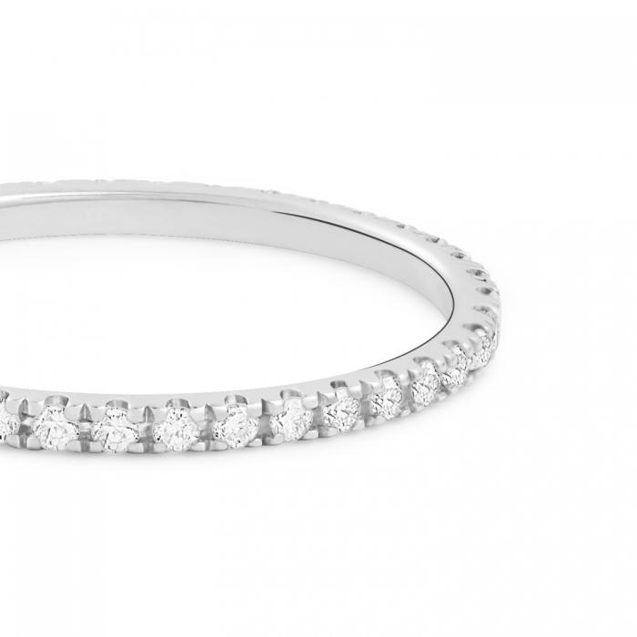 Ginette Ny Be Mine White Mini Diamond Band